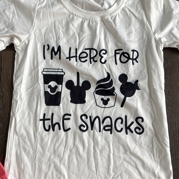 Boutique Disney I’m Here for the Snacks outfit.  Milk silk fabric, size 8/9. - Picture 3 of 9